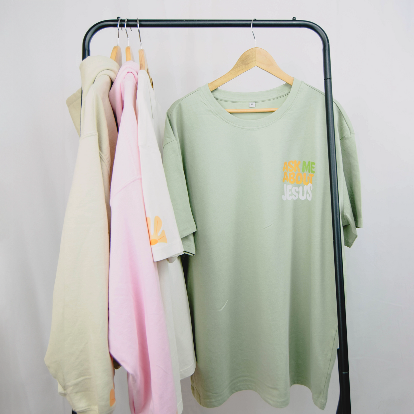 ASK ME ABOUT JESUS TSHIRT OVERSIZE